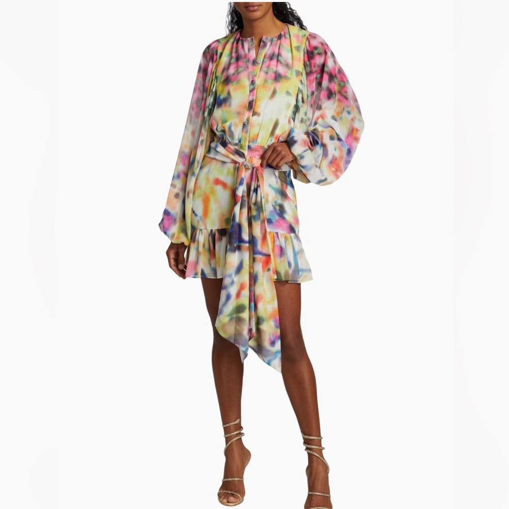 Alexis Leonie Crepe Minidress Iridescent Small - Picture 2 of 16